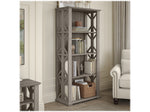 Bush Furniture Homestead 66"H 4-Shelf Bookcase with Adjustable Shelves, Driftwood Gray Laminated Wood (HOB166DG-03)