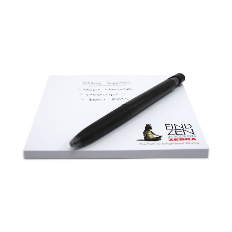 Zebra® bLen Gel Pen, Retractable, Fine 0.7 mm, Black Ink, Black Barrel, Dozen