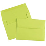 JAM Paper A6 Booklet Envelope 4 3/4" x 6 1/2", Ultra Lime Green, 100/Pack (52610d)