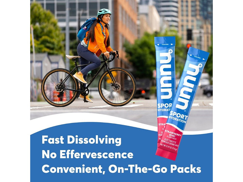 Nuun Sport Hydration Strawberry Kiwi Electrolyte Powder Drink Mix, 0.19 oz., 10 Packets/Box (12559332)