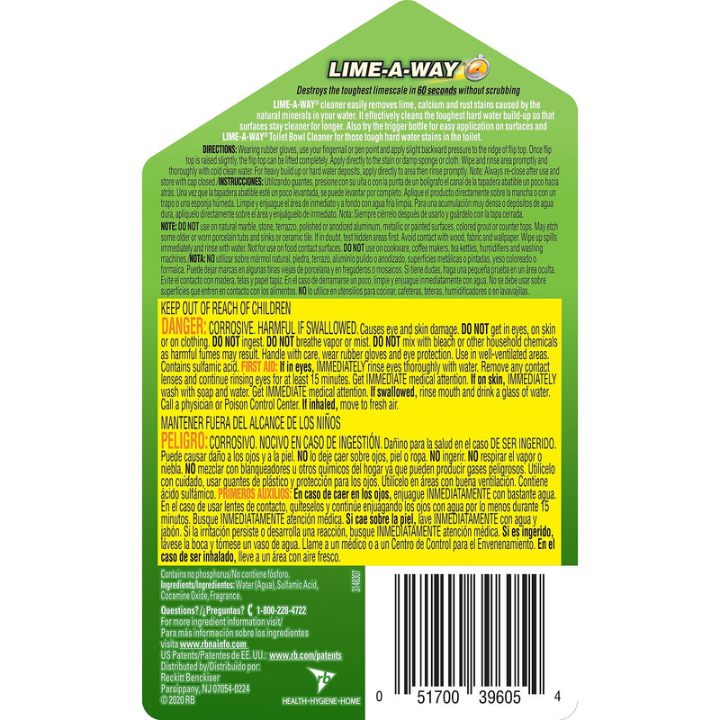 LIME-A-WAY Toggle Lime/Calcium/Rust Remover, Clean Scent, 28 oz. (5170039605)
