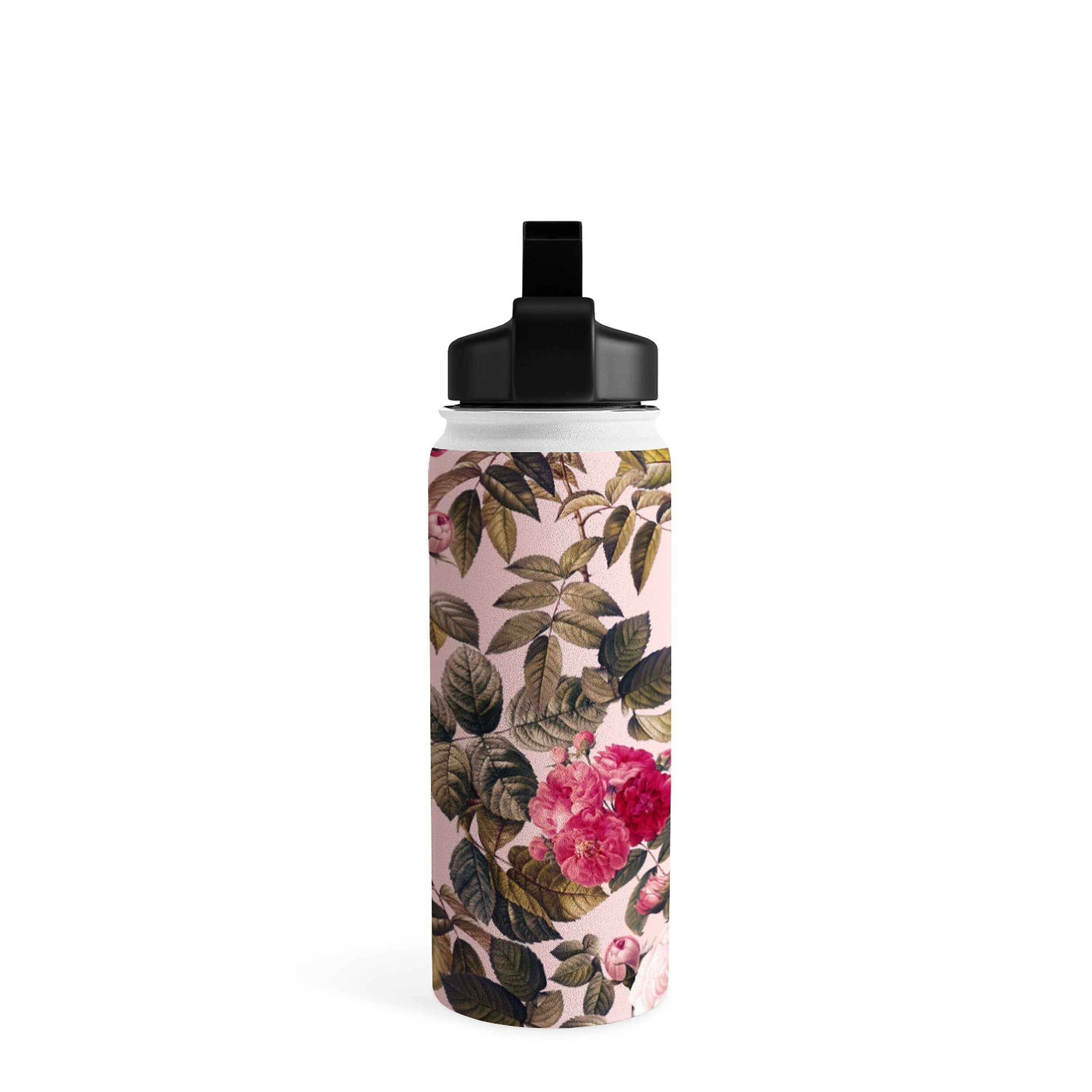 DENY Designs Rose Garden V by Burcu Korkmazyurek Stainless Steel Double Wall Insulated Water Bottle, 18 oz. (81069-WBTL05)