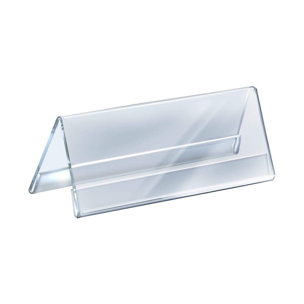 Azar Nameplate Holder, 11" x 4.25", Horizontal, Table Top, Clear, Acrylic, 10/Pack (192810)