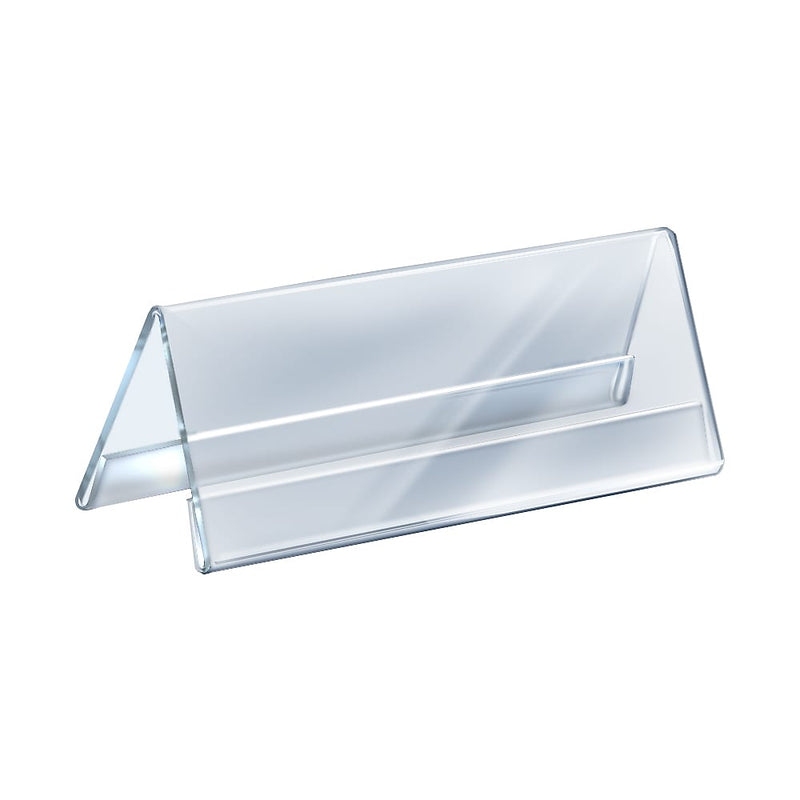 Azar Nameplate Holder, 11" x 4.25", Horizontal, Table Top, Clear, Acrylic, 10/Pack (192810)