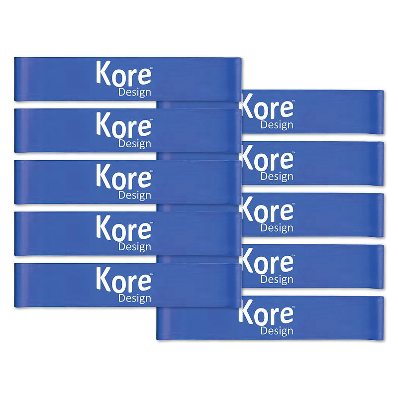 Kore Design Chair Fidget Latex Kick Bands, Blue, 10/Pack (KD-KB1001)