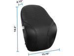 Mount-It! Ergo Collection Memory Foam Lumbar Support, Black (MI-1107)