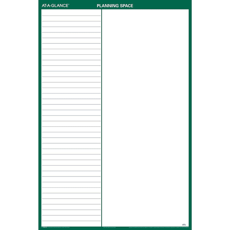 2026 AT-A-GLANCE 32" x 48" Yearly Dry Erase Wall Calendar, Reversible, White/Green (PM310-28-26)