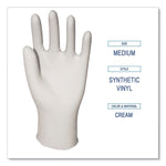 Boardwalk Powder Free Vinyl Food Safe Gloves, Latex Free, Medium, Cream, 100 Gloves/Box, 10 Boxes/Carton (BWK315MCT)