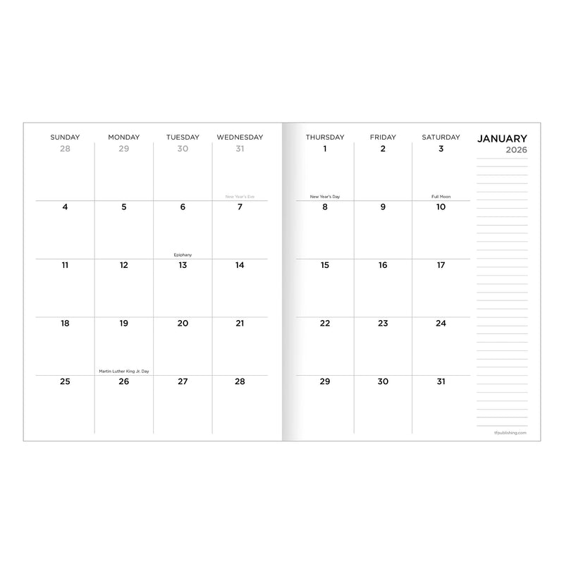 2026 TF Publishing Colorful Collage 6.5" x 8" Monthly, Paperboard Cover, Multicolored (26-4202)
