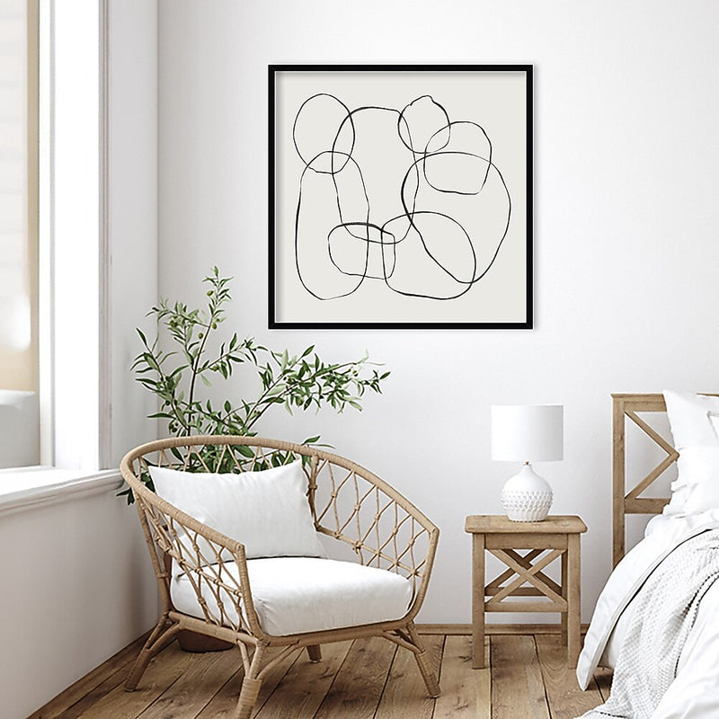 Amanti Art Dancing Circles by Teju Reval Wood Framed Wall Art Print, 33" x 33" (A42677159761)
