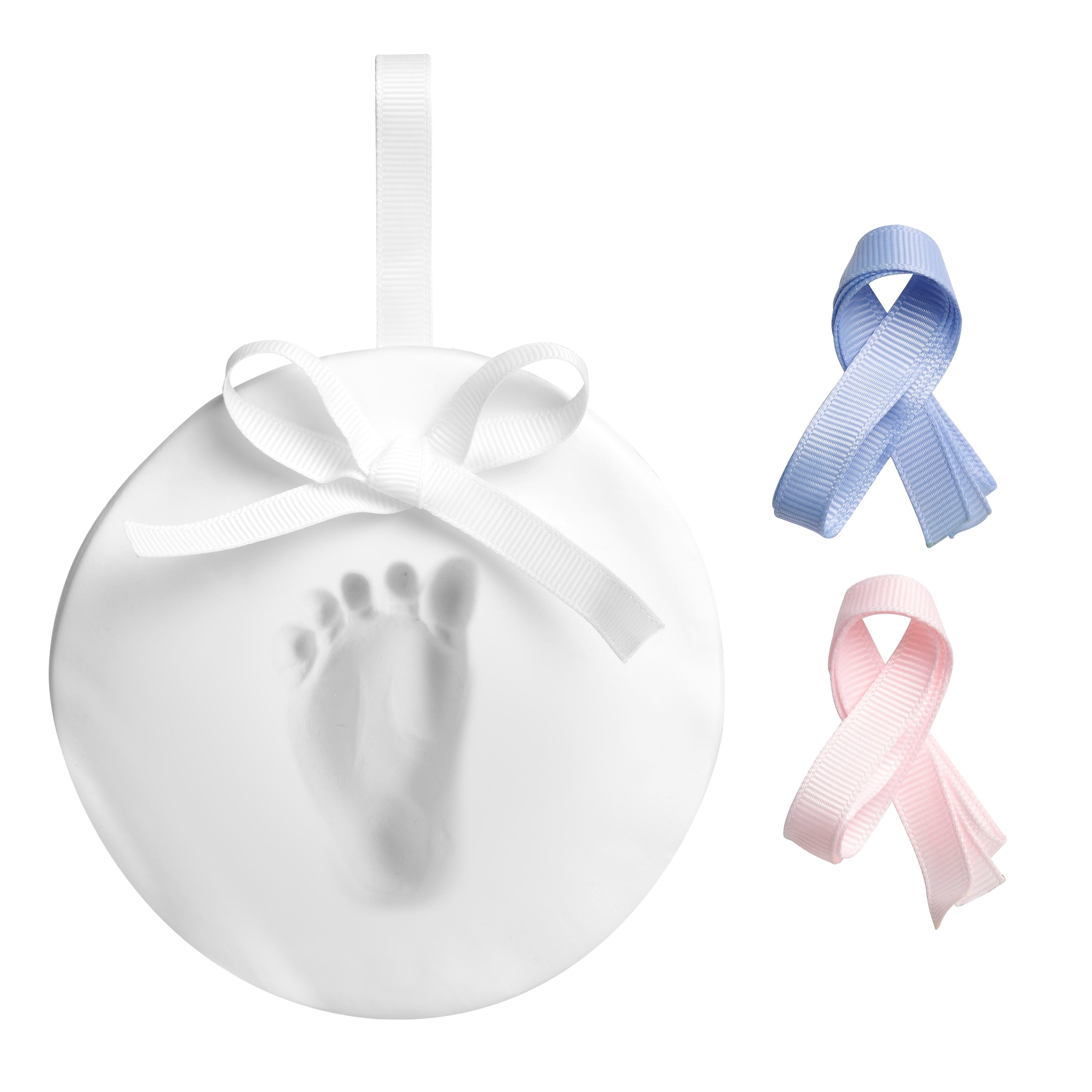 Pearhead Babyprints Handprint or Footprint Keepsake Ornament, White (50020)