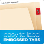 Pendaflex End Tab File Folder, Straight Cut, Legal Size, Manila, 100/Box (H210D)