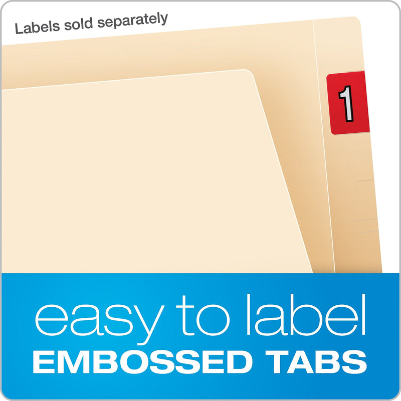 Pendaflex End Tab File Folder, Straight Cut, Legal Size, Manila, 100/Box (H210D)