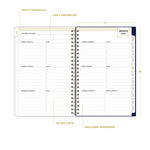 Planning Calendar DD Meadow Blue Poly CYO 5x8 RY26 Wkly/Mthly Safety Wirebound -