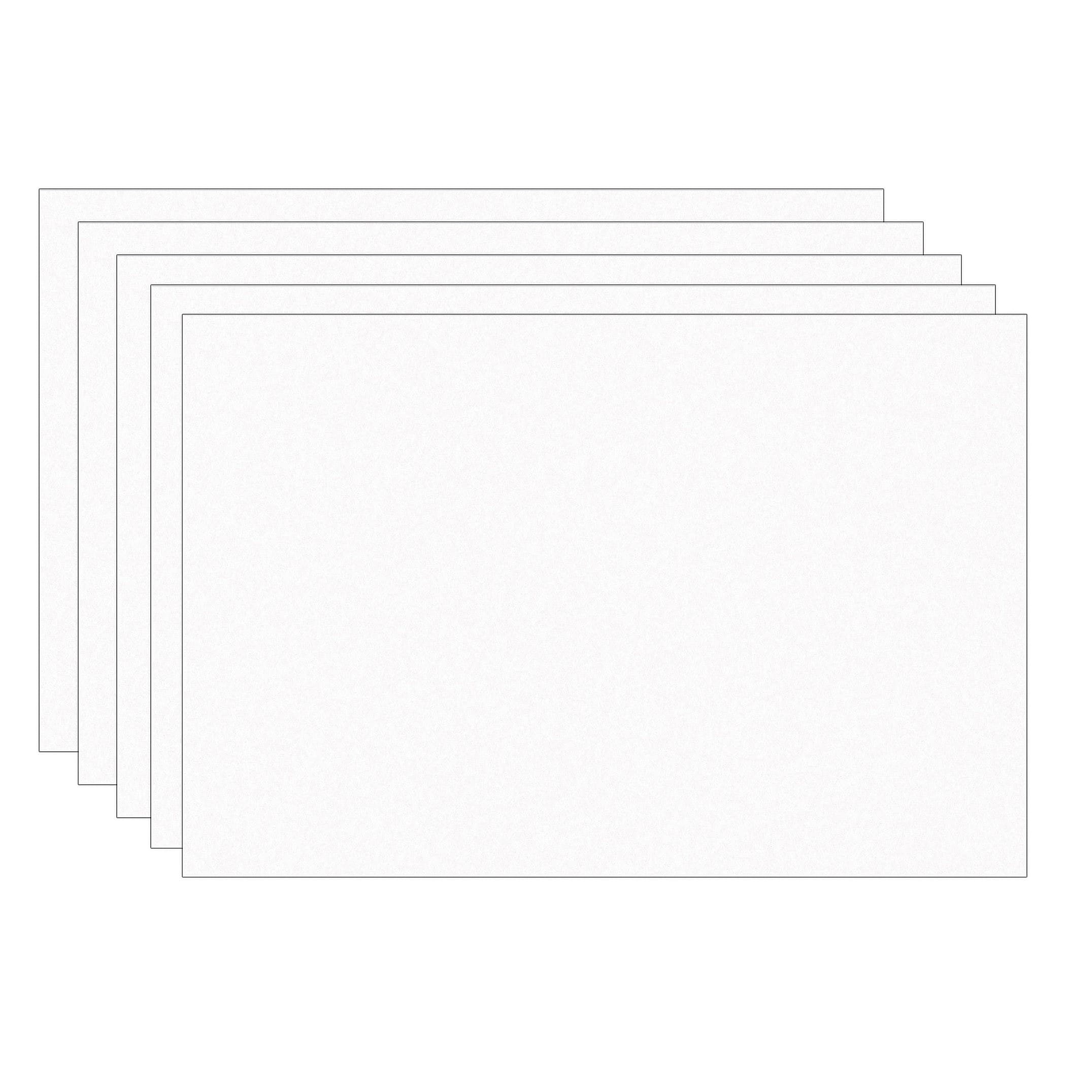 Prang 12" x 18" Construction Paper, Bright White, 100 Sheets/Pack, 5 Packs/Bundle (PAC8708-5)
