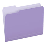 Oxford Recycled File Folder, 1/3-Cut Tab, Letter Size, Lavender, 100/Box (1521/3LAV)