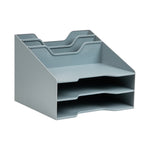 Mind Reader 5-Compartment Plastic Desk Tray, Gray (ANCHBOX5-GRY)