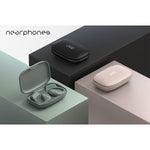 JVC Nearphones Wireless Noise Canceling Over-Ear Earphones, Bluetooth, Sand Beige (JVCHANP50TC)