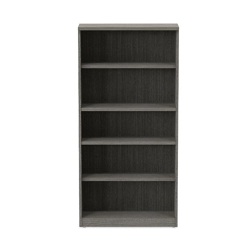 Alera Valencia Series Bookcase, Four-Shelf, 31.75" x 14" x 64.75", Gray