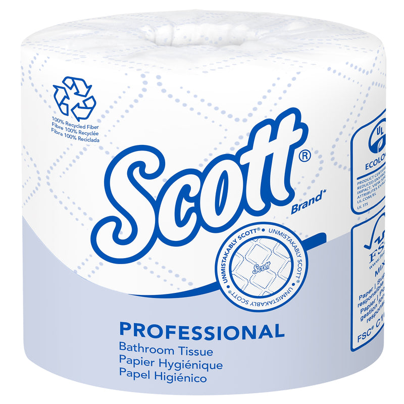 Scott Professional Essential Recycled Toilet Paper, 2-ply, White, 473 Sheets/Roll, 80 Rolls/Case (13217)