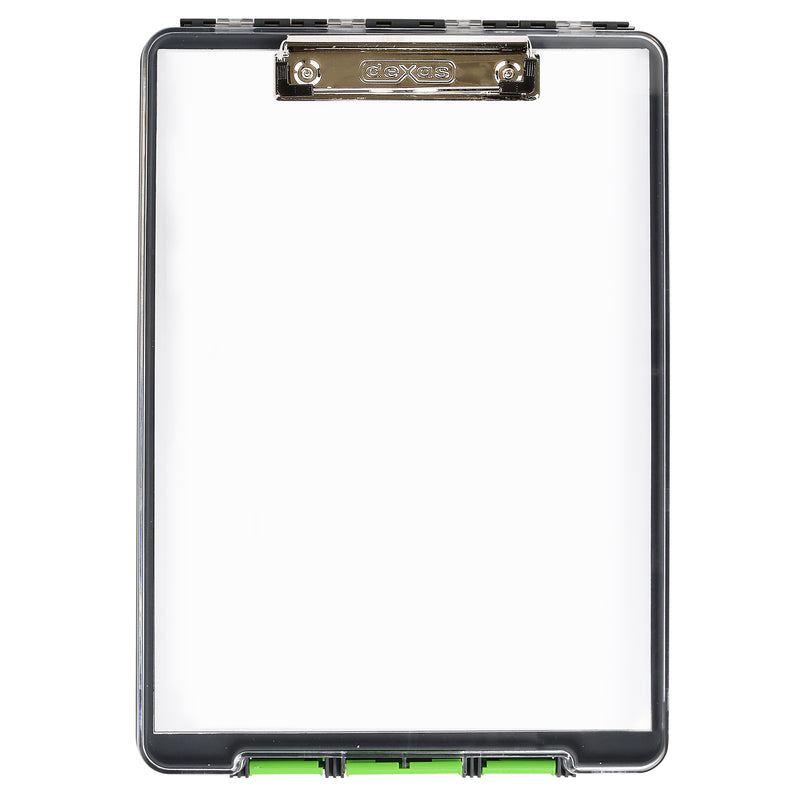 Dexas International ClearView Clipcase Storage Clipboard, Letter Size, Gray/Green (5717-802)