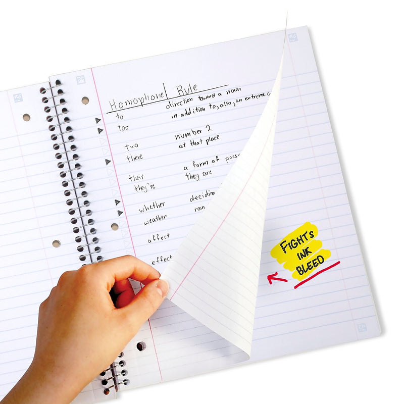 Five Star 5-Subject Subject Notebooks, 8" x 10.5", Wide Ruled, 200 Sheets, Each (51016)