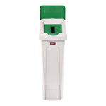 Rubbermaid Commercial Slim Jim Single-Stream Paper Recycling Station Kit, 23 Gallon, Gray/Green (2185054)