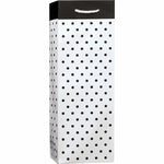 JAM Paper Black and White Dotted Wine Gift Bags, 3/Pack (52622309943)
