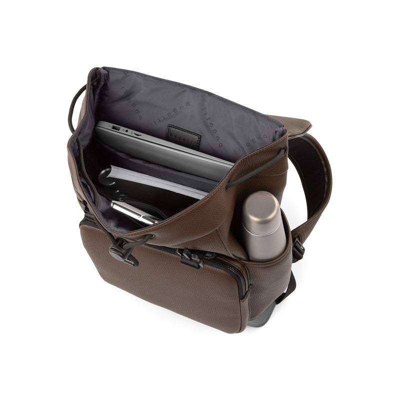 Bugatti Central Laptop Backpack, Medium, Brown (BKP2434BU-BROWN)