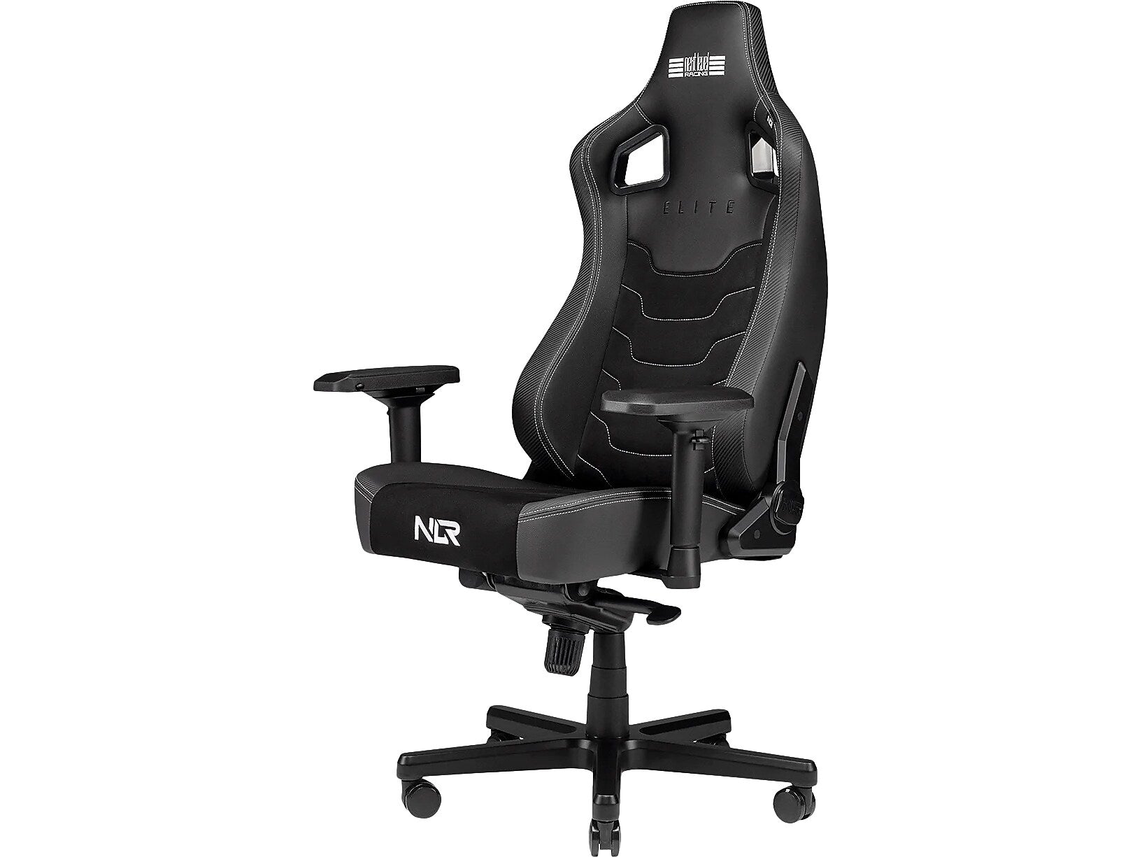 Next Level Racing Elite PU Leather/Suede Fabric Ergonomic Racing Gaming Chair, Black (NLR-G005)