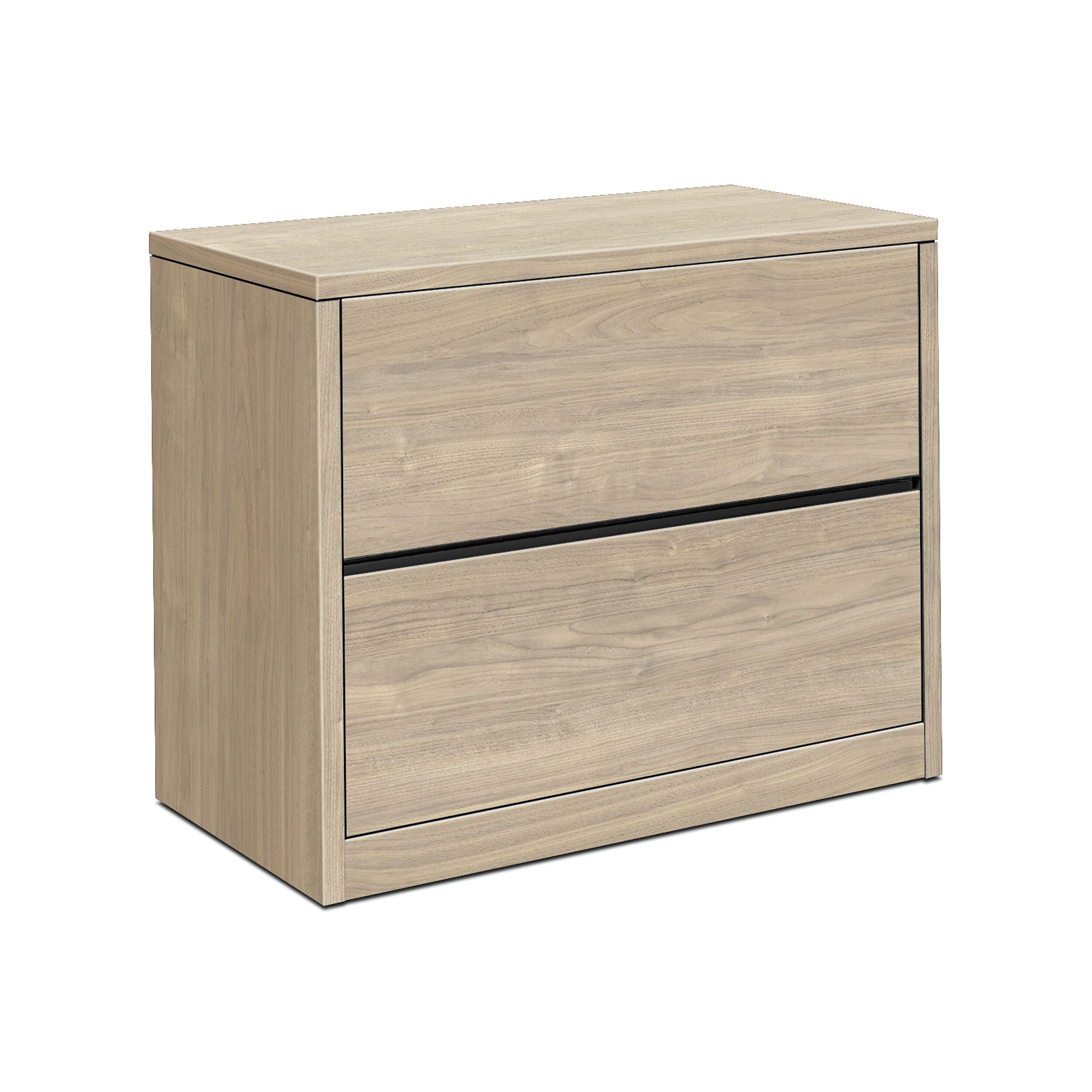 HON 10500 Series 2-Drawer Lateral File Cabinet, Letter/Legal Size, 29.5"H x 36"W x 20"D, Kingswood Walnut (HON10563LKI1)