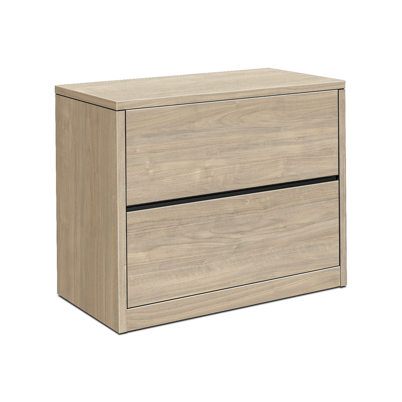HON 10500 Series 2-Drawer Lateral File Cabinet, Letter/Legal Size, 29.5"H x 36"W x 20"D, Kingswood Walnut (HON10563LKI1)