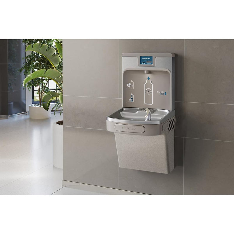 Elkay EZH2O Wall Mounted Drinking Fountain and Hands Free Bottle Filling Station, Stainless Steel (LZS8WSSP)