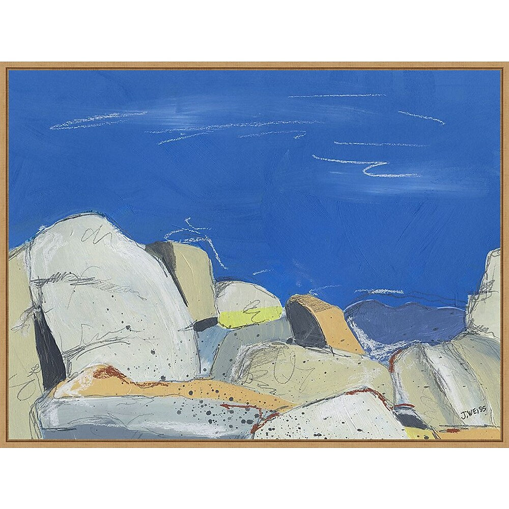 Amanti Art Joshua Tree Boulders by Jan Weiss Framed Canvas Wall Art Print, 42" x 32" (A42677747997)