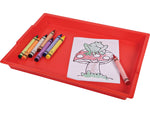Deflect-O Little Artist Polypropylene Paint Tray, 1.83" x 16.04" x 12.07", Red (39507RED)