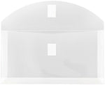 JAM Paper Premium Plastic Filing Envelope with Hook & Loop Closure, 5 1/4" x 10", Clear, 3/Pack (921V1CLX3)