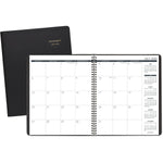 2025-2026 AT-A-GLANCE 9" x 11" Academic Year Monthly Planner, Faux Leather Cover, Black (70-074-05-26)
