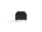 Safco Resi Vinyl Lounge Chair, Black (1732RESFEET4PKBL)