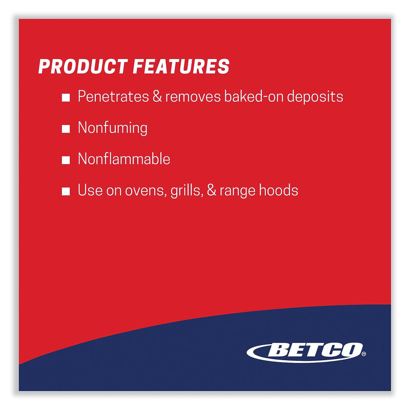 Betco Oven/Fryer/Grill Cleaner, Characteristic Scent, 1 Gal. Bottle, 4/Carton (BET10010400)