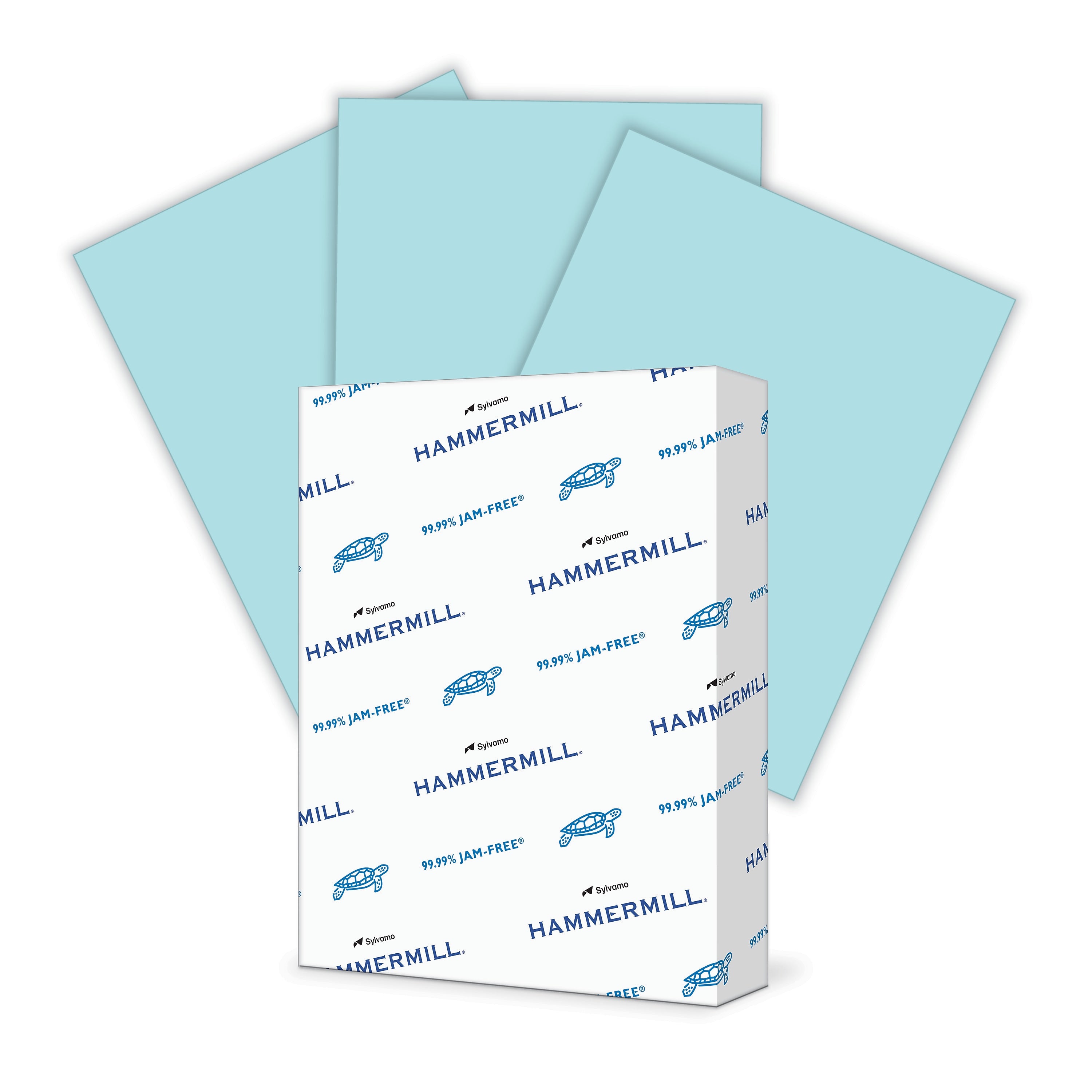 Hammermill Colors Multipurpose Paper, 24 lbs., 8.5" x 11", Blue, 500 Sheets/Ream (103671)