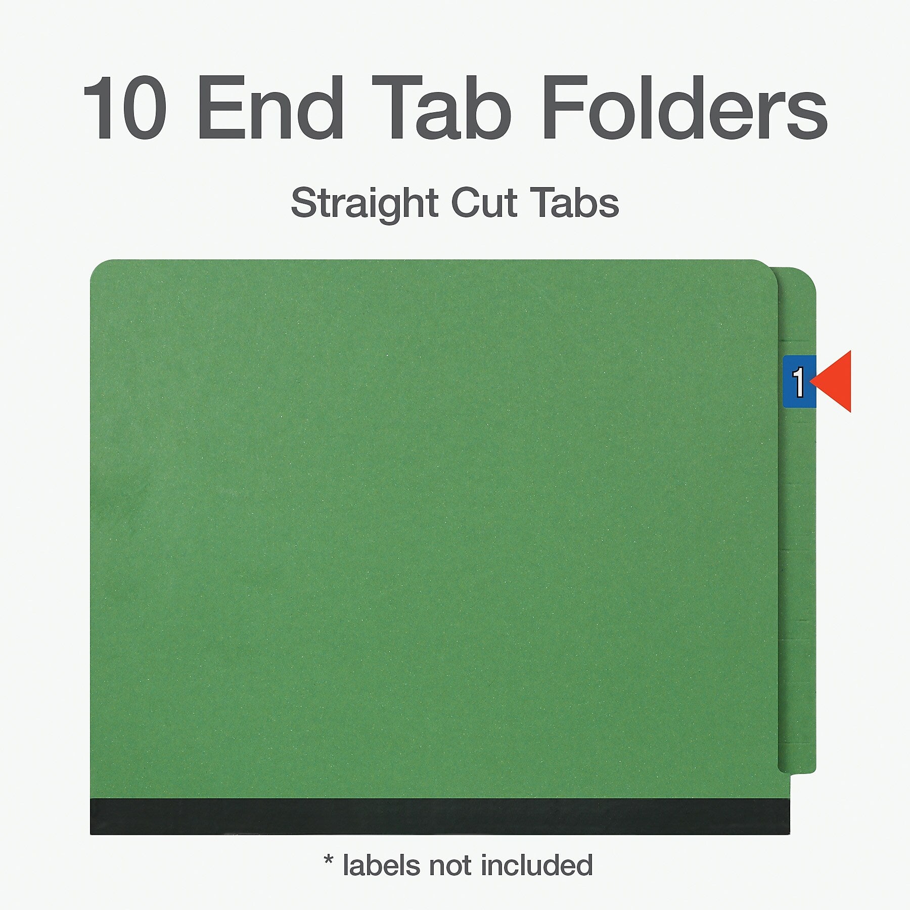Pendaflex Pressboard Classification Folder, 2-Dividers, 2" Expansion, Letter Size, Green, 10/Box (1006948)