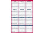 2024-2025 AT-A-GLANCE 48" x 32" Academic Yearly Wet-Erase Wall Calendar, Reversible, White/Red (PM36AP-28-25)