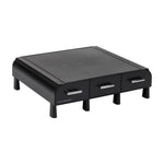 Mind Reader Monitor Stand and Desktop Organizer with 3 Storage Drawers, Black (MONSTA3D-BLK)