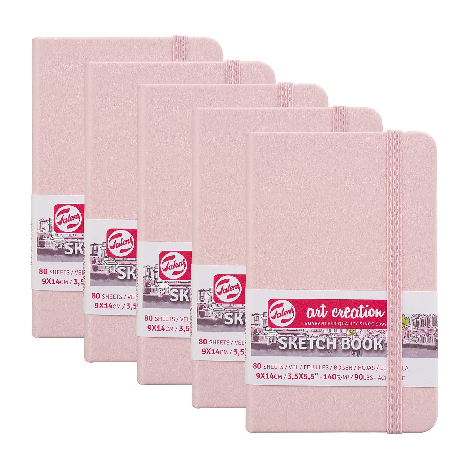 Talens Art Creation 3.5" x 5.5" Sketch Book, 80 Sheets/Book, 5/Bundle (TLN9314011M-5)