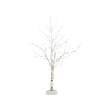 Nearly Natural 4-ft Pre-Lit Artificial White Birch Tree with 51 White LED Lights (T4930)