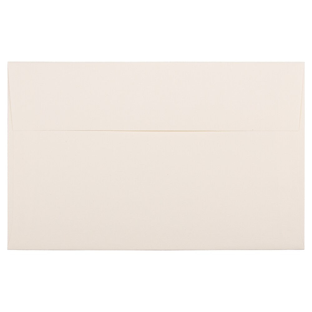 JAM Paper A10 Booklet Envelope 6" x 9 1/2", Natural White Linen, 100/Pack (900789414d)