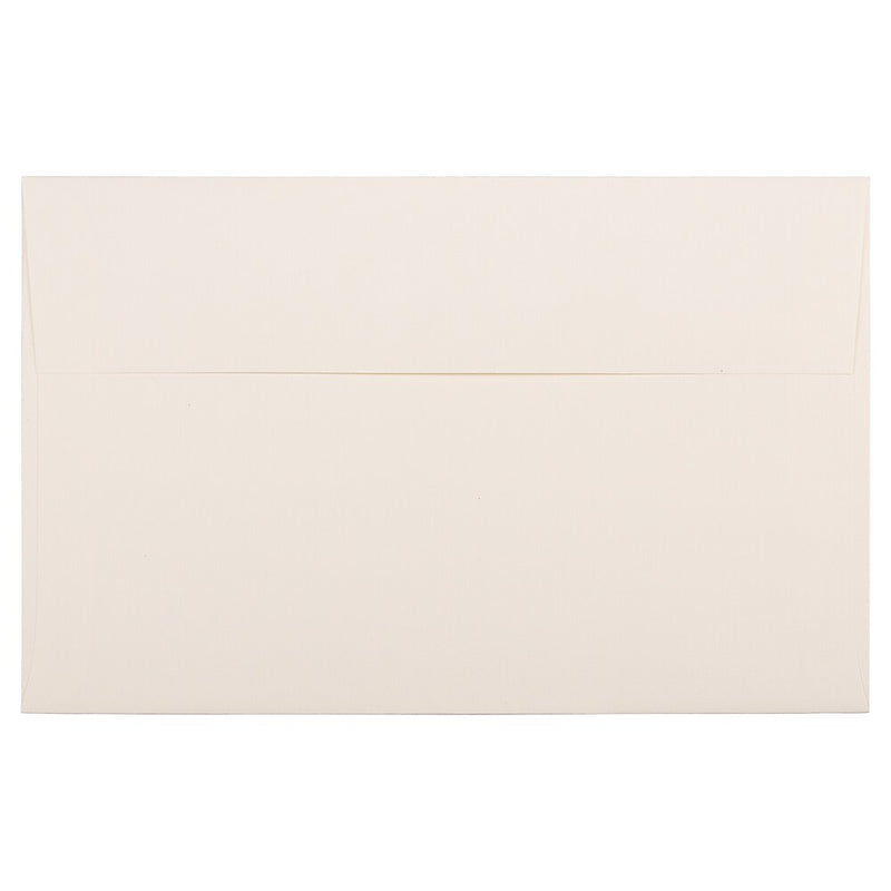 JAM Paper A10 Booklet Envelope 6" x 9 1/2", Natural White Linen, 100/Pack (900789414d)