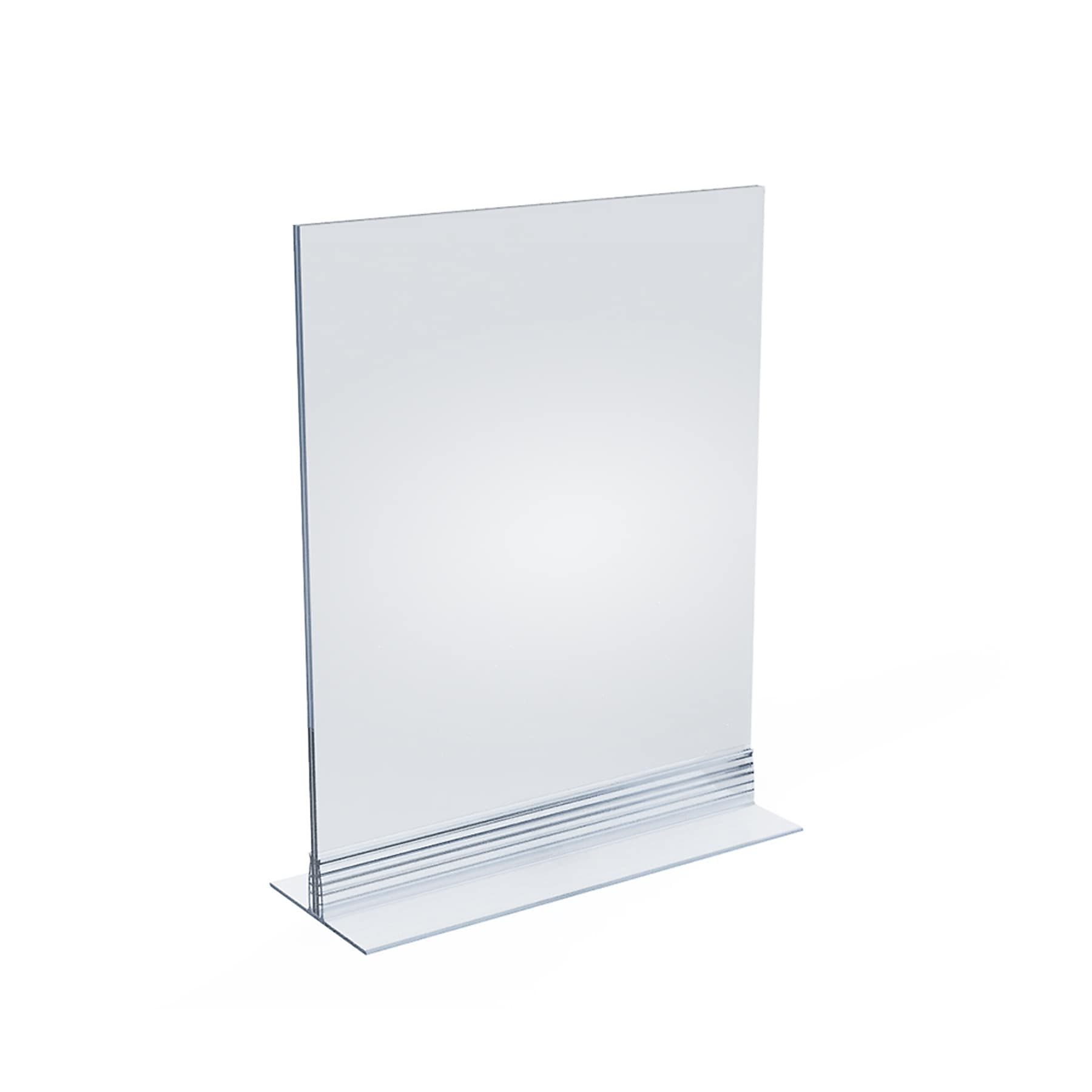 Azar Sign Holder, 8" x 10", Table Top, Clear, Acrylic, 10/Pack (102718-10PK)