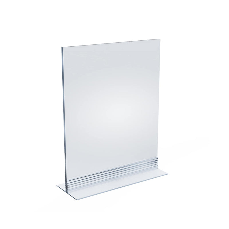 Azar Sign Holder, 8" x 10", Table Top, Clear, Acrylic, 10/Pack (102718-10PK)