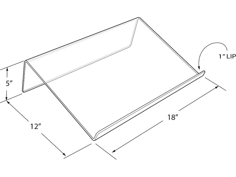 Azar Plastic Document Stand with Lip, Clear (515542)